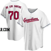 Deyvison De Los Santos Men's Cleveland Guardians White Replica Home Jersey