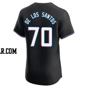 Deyvison De Los Santos Men's Miami Marlins Black Elite Alternate Vapor Premier Jersey