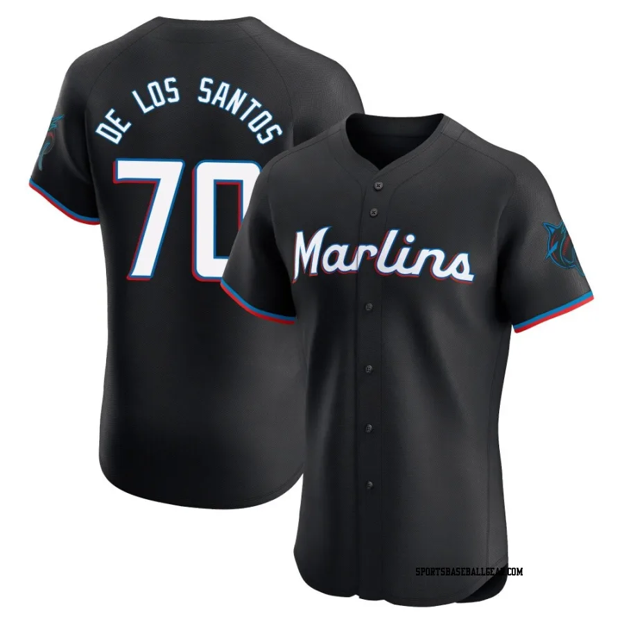 Deyvison De Los Santos Men's Miami Marlins Black Elite Alternate Vapor Premier Jersey