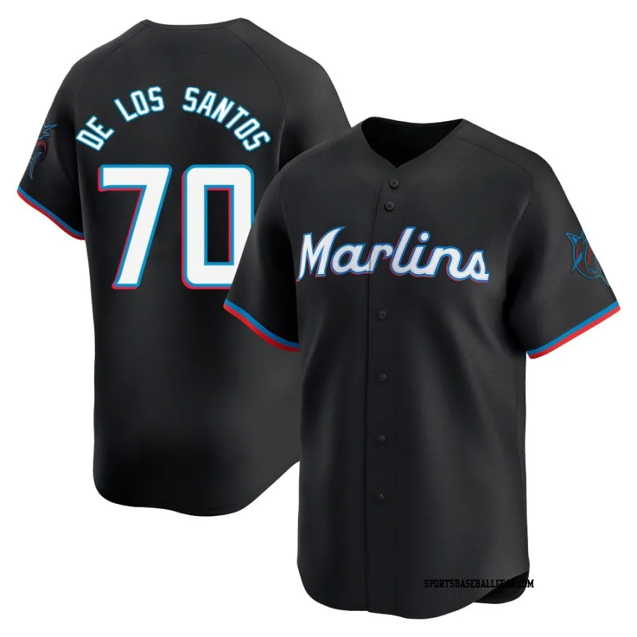 Deyvison De Los Santos Men's Miami Marlins Black Limited Alternate Jersey