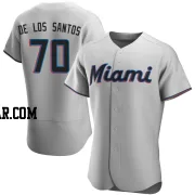 Deyvison De Los Santos Men's Miami Marlins Gray Authentic Road Jersey