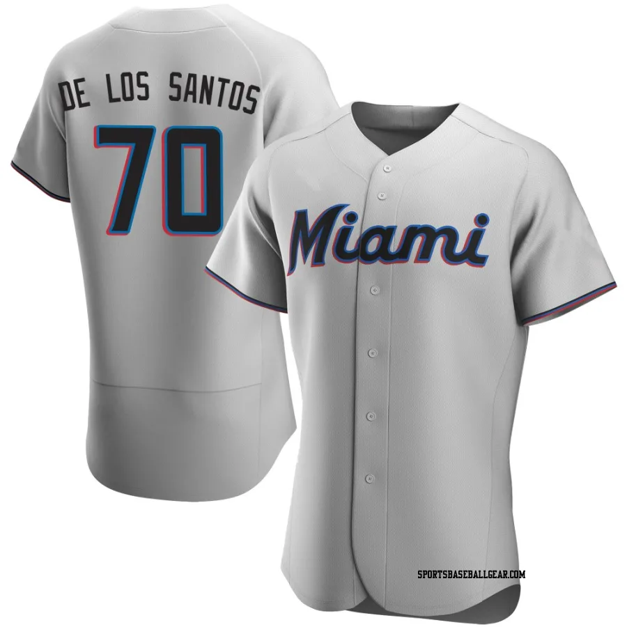 Deyvison De Los Santos Men's Miami Marlins Gray Authentic Road Jersey