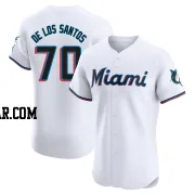 Deyvison De Los Santos Men's Miami Marlins White Elite Home Jersey