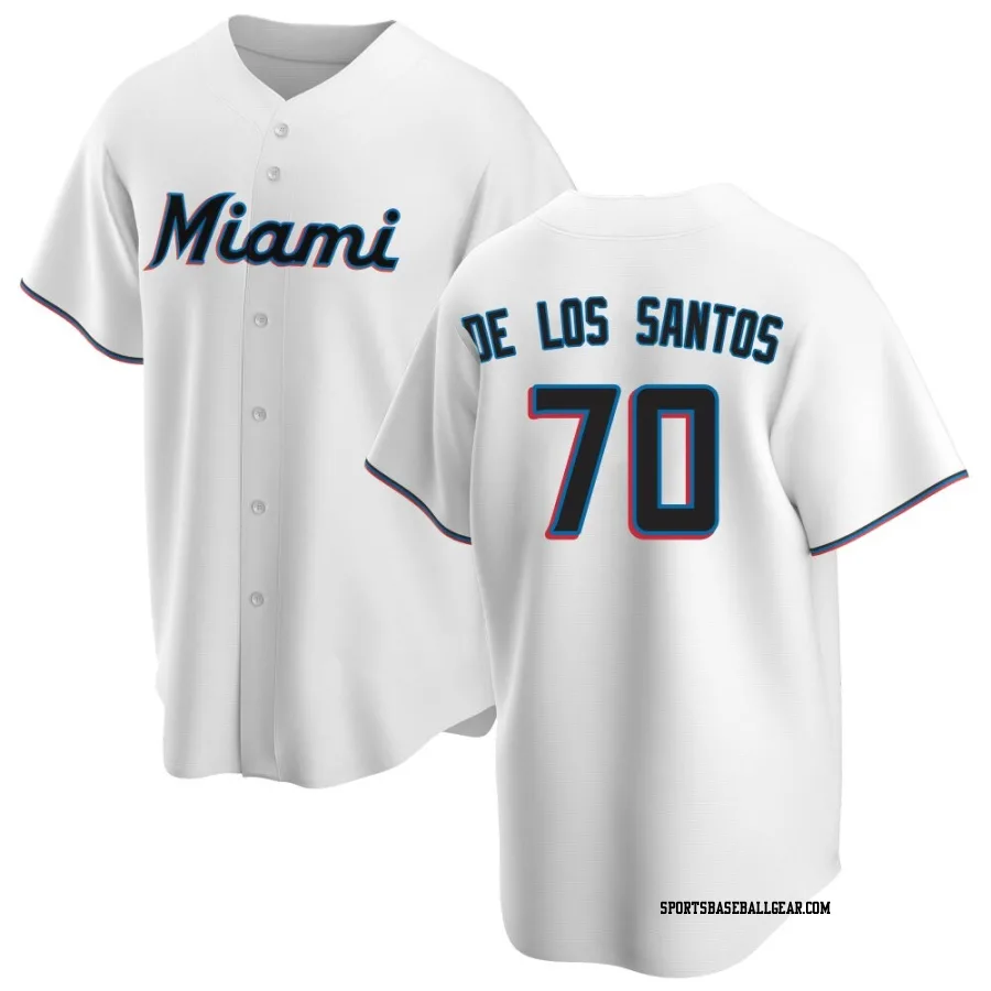 Deyvison De Los Santos Men's Miami Marlins White Replica Home Jersey