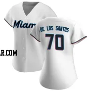 Deyvison De Los Santos Women's Miami Marlins White Authentic Home Jersey