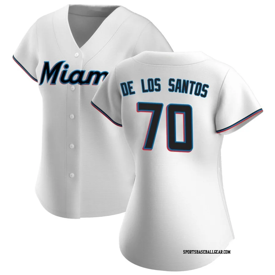 Deyvison De Los Santos Women's Miami Marlins White Authentic Home Jersey