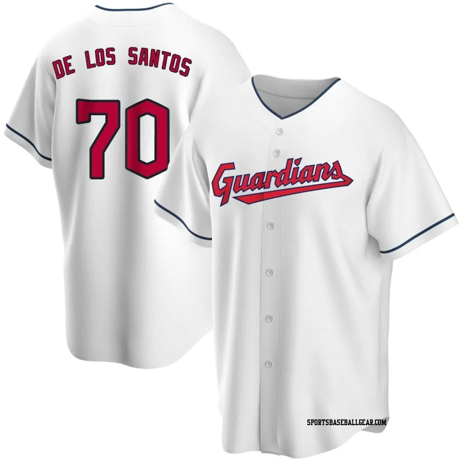 Deyvison De Los Santos Youth Cleveland Guardians White Replica Home Jersey