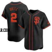 Dick Dietz Men's San Francisco Giants Black Limited Alternate Jersey