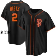 Dick Dietz Men's San Francisco Giants Black Replica Alternate Jersey