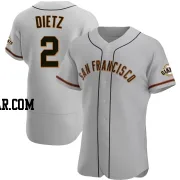 Dick Dietz Men's San Francisco Giants Gray Authentic Road Jersey