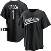 Dick Green Men's Oakland Athletics Black/White Replica Jersey