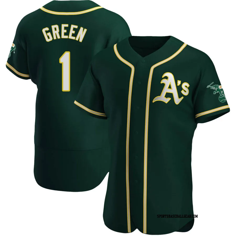 Dick Green Men's Oakland Athletics Green Authentic Alternate Jersey