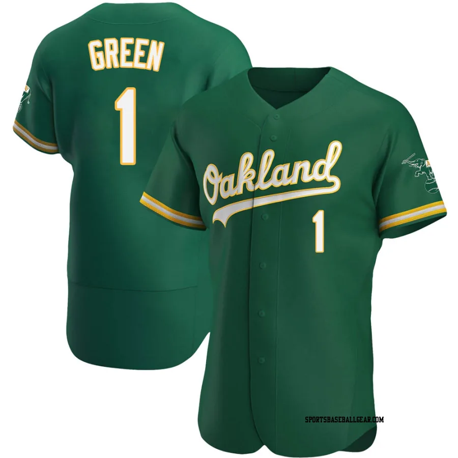 Dick Green Men's Oakland Athletics Green Authentic Kelly Alternate Jersey