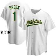 Dick Green Men's Oakland Athletics White Replica Home Jersey