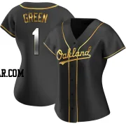 Dick Green Women's Oakland Athletics Black Golden Replica Alternate Jersey