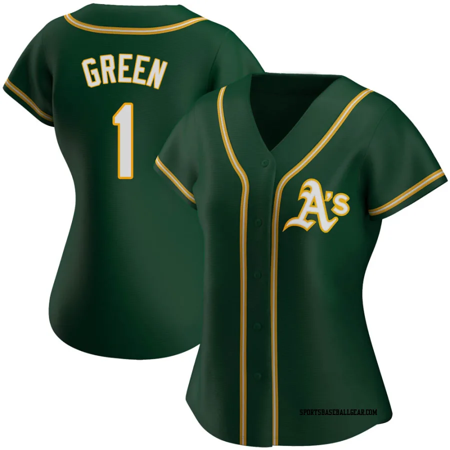 Dick Green Women's Oakland Athletics Green Authentic Alternate Jersey