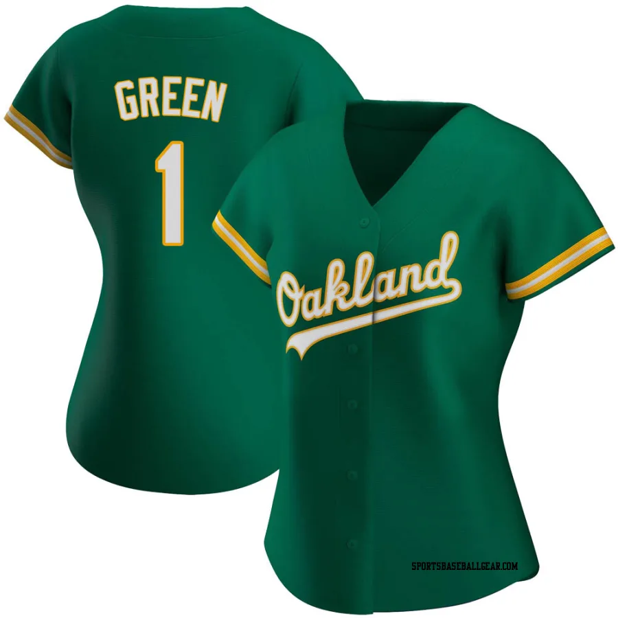 Dick Green Women's Oakland Athletics Green Authentic Kelly Alternate Jersey