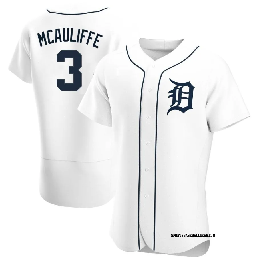 Dick Mcauliffe Men's Detroit Tigers White Authentic Home Jersey