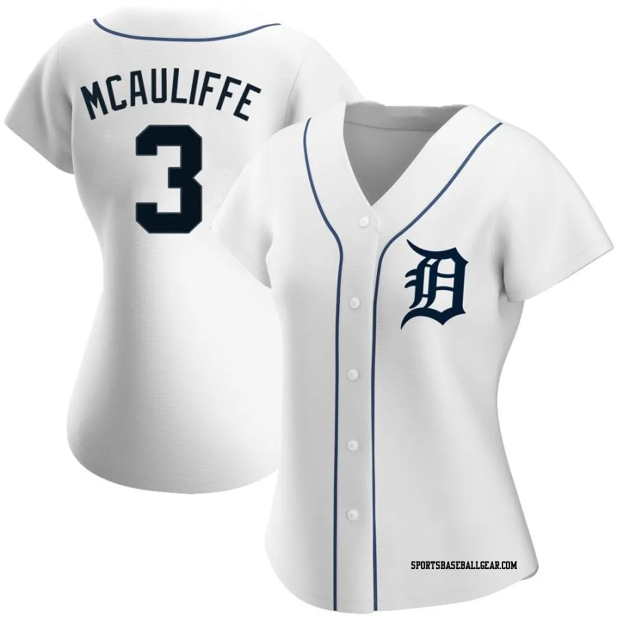 Dick Mcauliffe Women's Detroit Tigers White Authentic Home Jersey