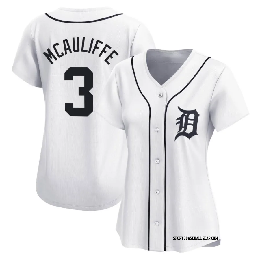 Dick Mcauliffe Women's Detroit Tigers White Limited Home Jersey