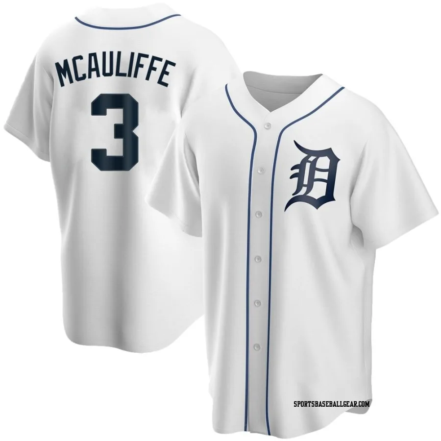 Dick Mcauliffe Youth Detroit Tigers White Replica Home Jersey