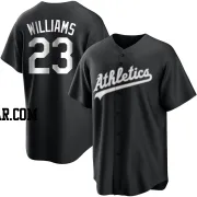 Dick Williams Men's Oakland Athletics Black/White Replica Jersey