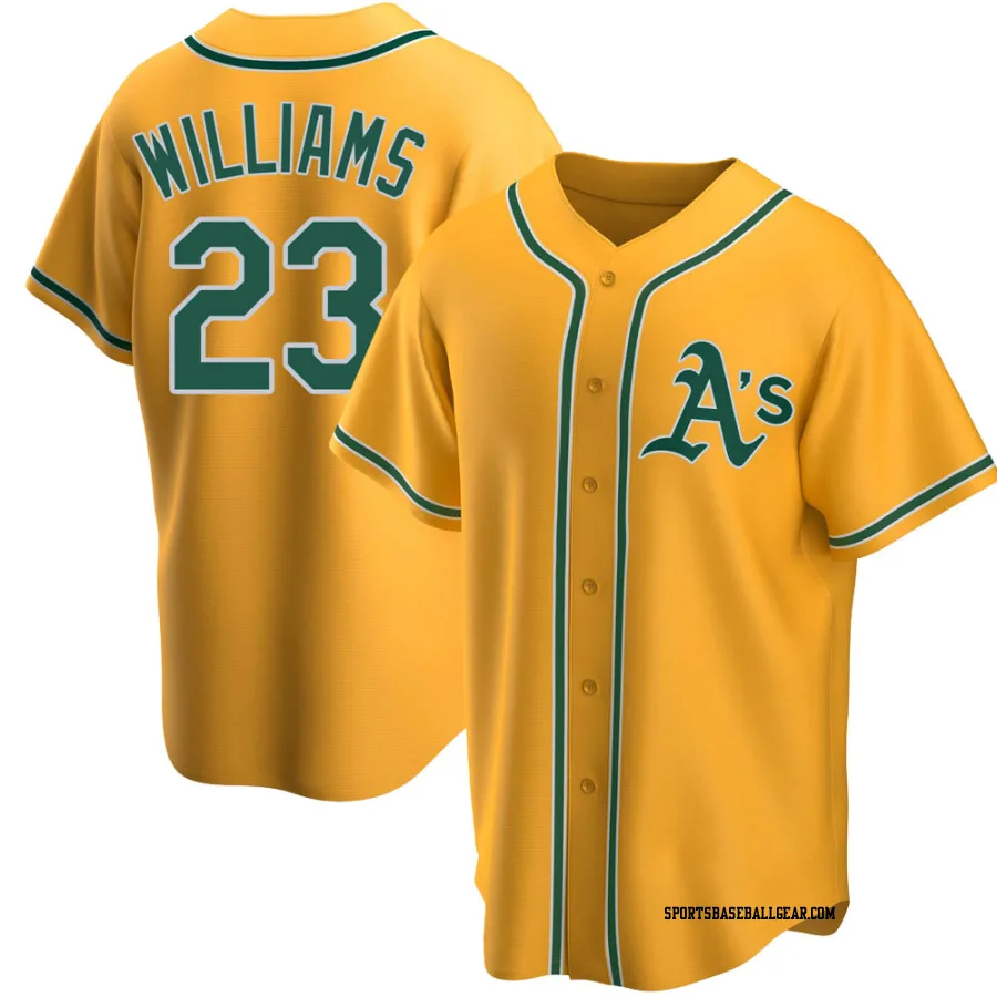 Dick Williams Men's Oakland Athletics Gold Replica Alternate Jersey