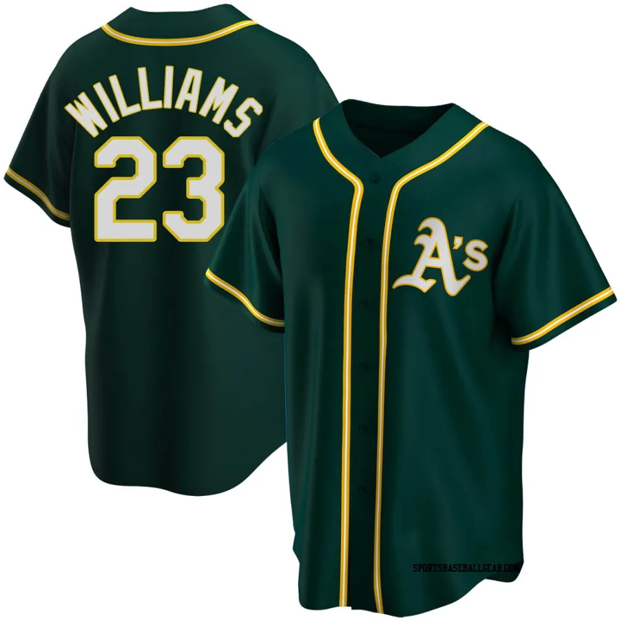 Dick Williams Youth Oakland Athletics Green Replica Alternate Jersey