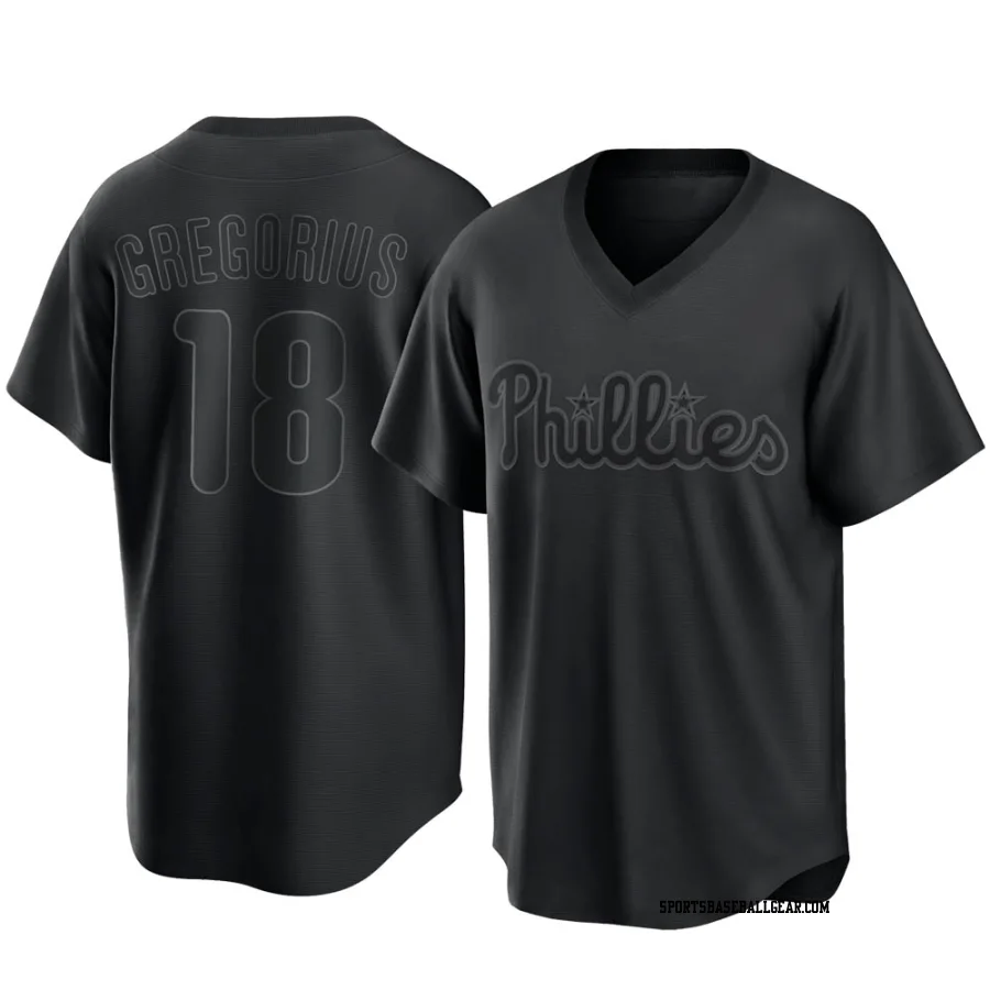 Didi Gregorius Men's Philadelphia Phillies Black Replica Pitch Fashion Jersey