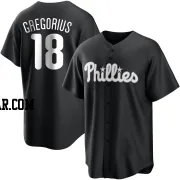 Didi Gregorius Men's Philadelphia Phillies Black/White Replica Jersey