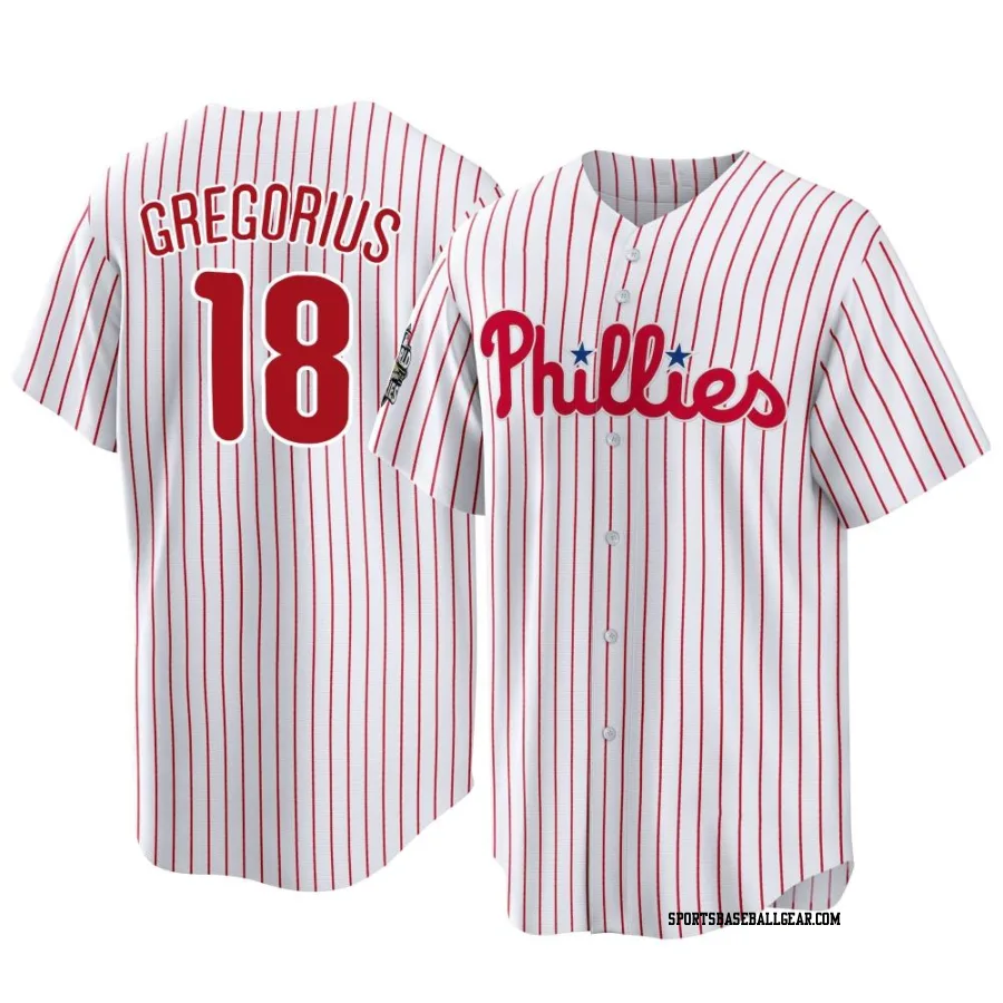 Didi Gregorius Men's Philadelphia Phillies White Replica 2022 World Series Home Jersey