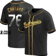 Diego Cartaya Men's Los Angeles Dodgers Black Golden Replica Alternate Jersey