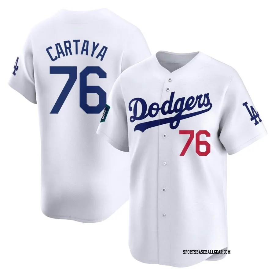 Diego Cartaya Men's Los Angeles Dodgers White Limited 2024 World Tour Seoul Series Home Jersey