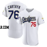 Diego Cartaya Men's Los Angeles Dodgers White/Gold Authentic 2021 Gold Program Player Jersey