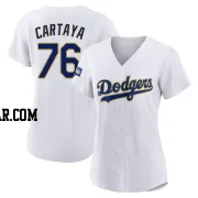 Diego Cartaya Women's Los Angeles Dodgers White/Gold Authentic 2021 Gold Program Player Jersey