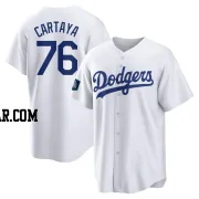 Diego Cartaya Youth Los Angeles Dodgers White Replica 2024 World Tour Seoul Series Home Jersey