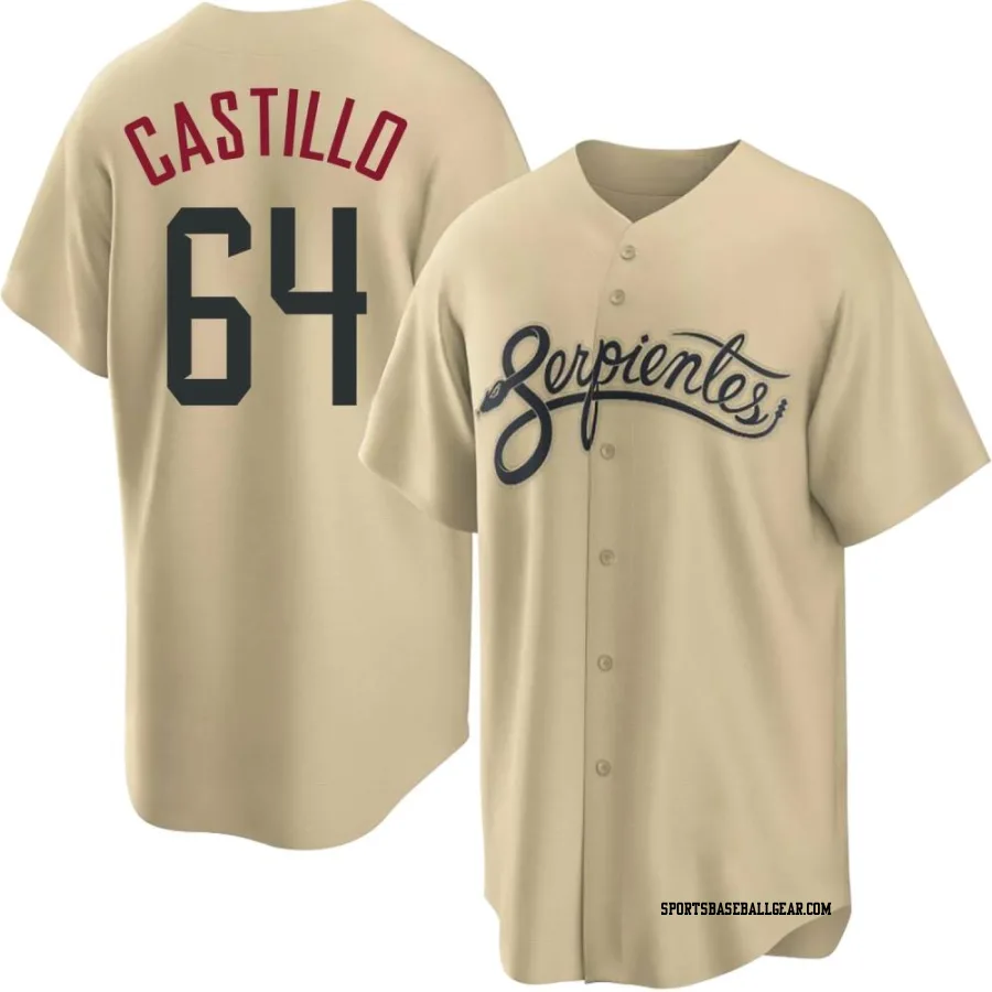 Diego Castillo Men's Arizona Diamondbacks Gold Replica 2021 City Connect Cool Base Jersey