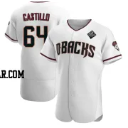 Diego Castillo Men's Arizona Diamondbacks White Authentic Crimson Home 2023 World Series Jersey