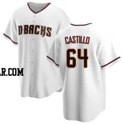 Diego Castillo Men's Arizona Diamondbacks White Replica Home Jersey