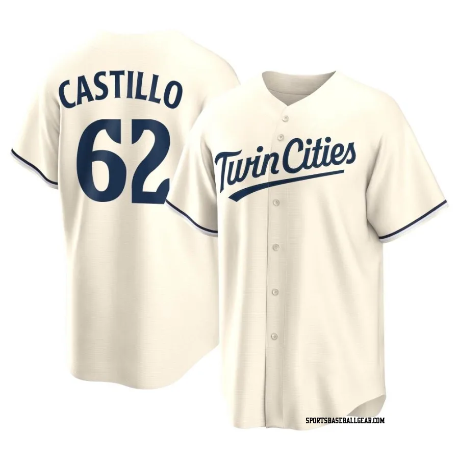 Diego Castillo Men's Minnesota Twins Cream Replica Alternate Jersey