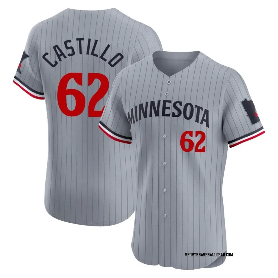 Diego Castillo Men's Minnesota Twins Gray Elite Road Jersey