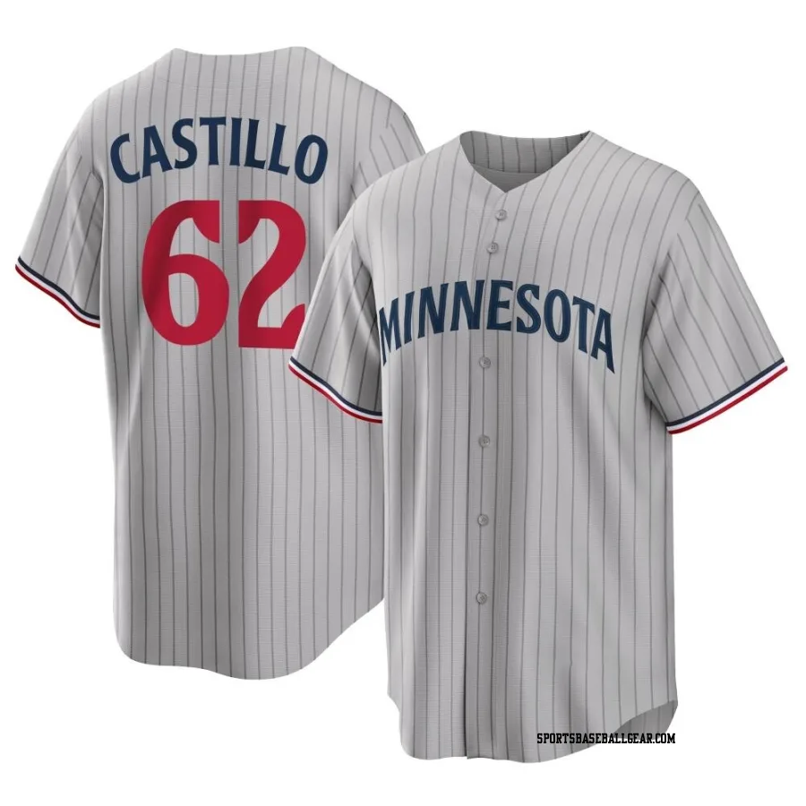 Diego Castillo Men's Minnesota Twins Gray Replica Road Jersey