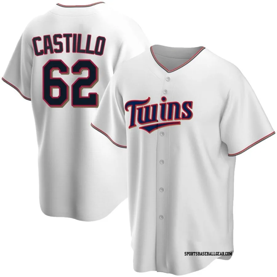 Diego Castillo Men's Minnesota Twins White Replica Home Jersey