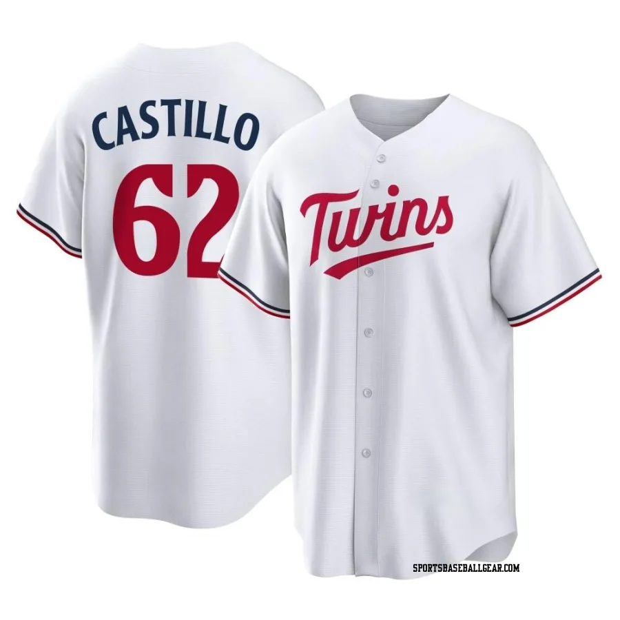 Diego Castillo Men's Minnesota Twins White Replica Home Jersey