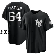 Diego Castillo Men's New York Yankees Black/White Replica Jersey