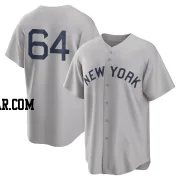 Diego Castillo Men's New York Yankees Gray Replica 2021 Field of Dreams Jersey