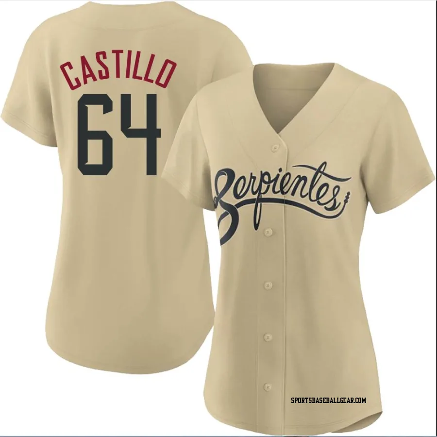 Diego Castillo Women's Arizona Diamondbacks Gold Authentic 2021 City Connect Cool Base Jersey