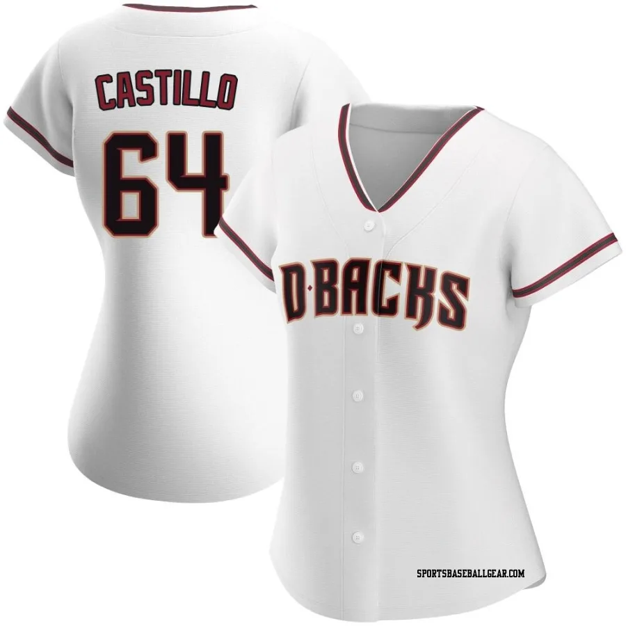 Diego Castillo Women's Arizona Diamondbacks White Authentic Home Jersey