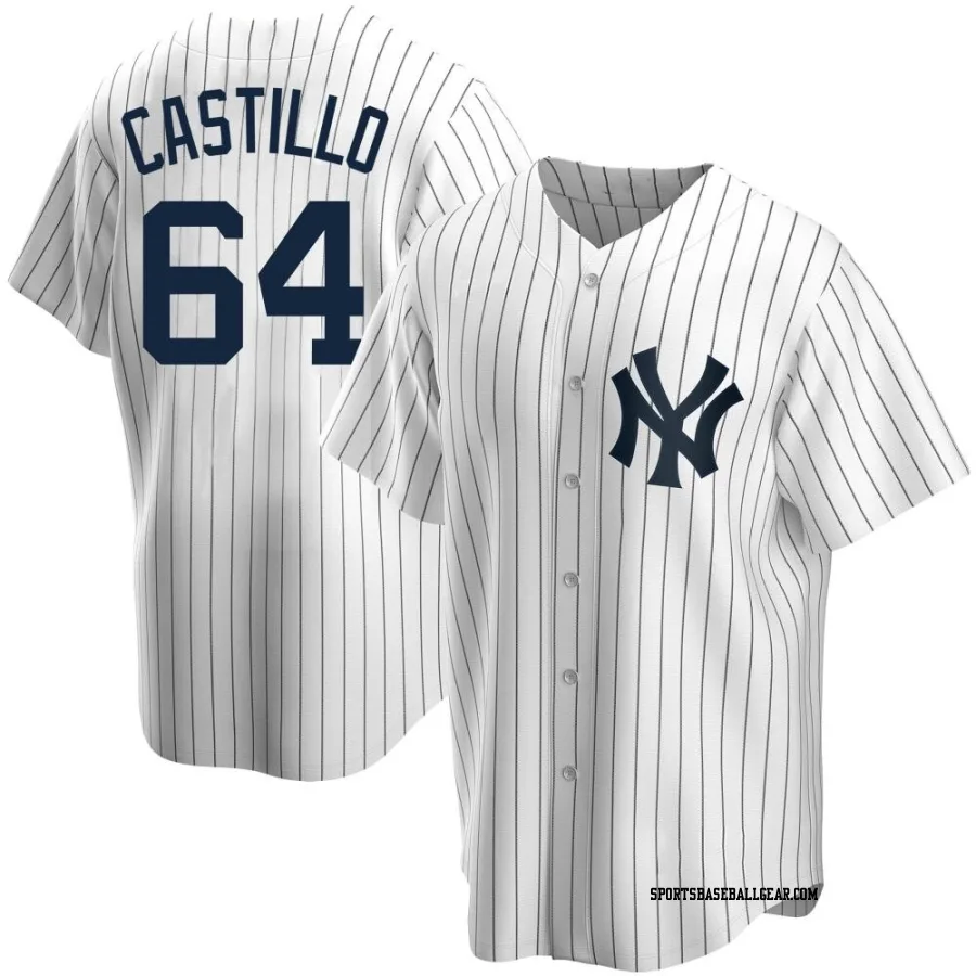 Diego Castillo Youth New York Yankees White Replica Home Jersey