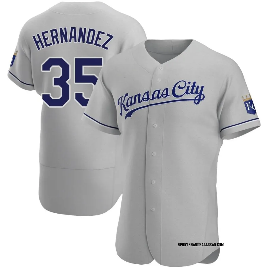 Diego Hernandez Men's Kansas City Royals Gray Authentic Road Jersey